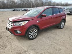 Salvage cars for sale from Copart Milwaukee, WI: 2017 Ford Escape Titanium