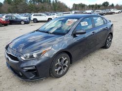 Salvage cars for sale at Mendon, MA auction: 2019 KIA Forte FE