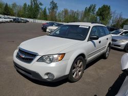 Salvage cars for sale at Portland, OR auction: 2008 Subaru Outback 2.5I