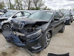 Jeep Cherokee Limited salvage cars for sale: 2019 Jeep Cherokee Limited