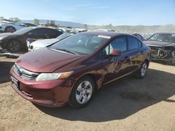 Honda salvage cars for sale: 2012 Honda Civic LX