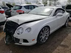 Salvage cars for sale from Copart Elgin, IL: 2012 Bentley Continental GT
