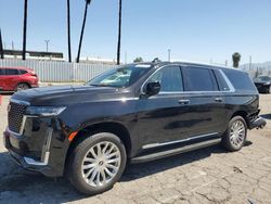 Salvage cars for sale at Van Nuys, CA auction: 2023 Cadillac Escalade ESV Premium Luxury