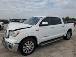 Salvage cars for sale from Copart Houston, TX: 2012 Toyota Tundra Crewmax Limited