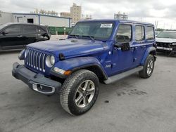 Salvage cars for sale at New Orleans, LA auction: 2018 Jeep Wrangler Unlimited Sahara