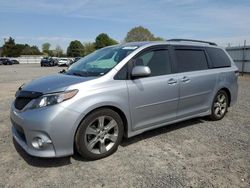 Toyota Sienna Sport salvage cars for sale: 2013 Toyota Sienna Sport