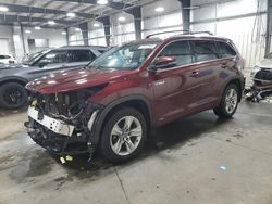 Salvage cars for sale at Ham Lake, MN auction: 2016 Toyota Highlander Hybrid Limited