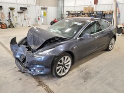 Salvage cars for sale at Mcfarland, WI auction: 2018 Tesla Model 3