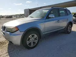 Salvage cars for sale at West Palm Beach, FL auction: 2006 BMW X3 3.0I