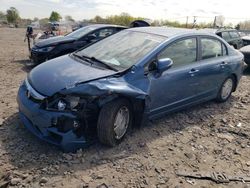 Salvage cars for sale from Copart Hillsborough, NJ: 2009 Honda Civic Hybrid