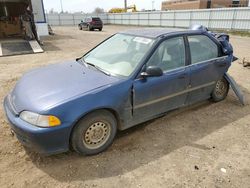 Salvage cars for sale at Bismarck, ND auction: 1993 Honda Civic DX