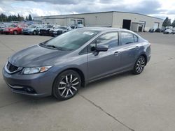 Salvage cars for sale at Woodburn, OR auction: 2015 Honda Civic EXL