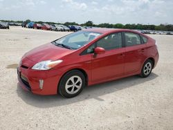 Salvage cars for sale from Copart San Antonio, TX: 2012 Toyota Prius