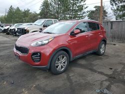 KIA Sportage salvage cars for sale: 2017 KIA Sportage LX