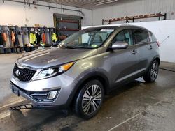 Salvage cars for sale from Copart Candia, NH: 2016 KIA Sportage EX