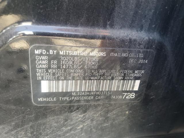 2015 Mitsubishi Mirage DE