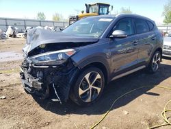 Salvage cars for sale from Copart Elgin, IL: 2017 Hyundai Tucson Limited