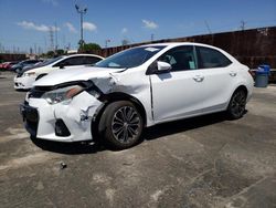 Salvage cars for sale from Copart Wilmington, CA: 2015 Toyota Corolla L