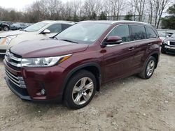 Salvage cars for sale at North Billerica, MA auction: 2018 Toyota Highlander Limited