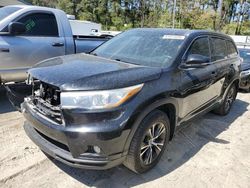 Toyota Highlander xle salvage cars for sale: 2016 Toyota Highlander XLE