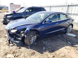 Salvage cars for sale from Copart Elgin, IL: 2018 Tesla Model 3
