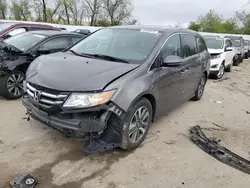 Salvage cars for sale at Bridgeton, MO auction: 2016 Honda Odyssey Touring