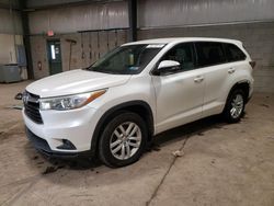 Toyota Highlander salvage cars for sale: 2015 Toyota Highlander LE