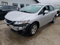 Salvage cars for sale at Pekin, IL auction: 2013 Honda Civic LX