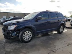 Salvage cars for sale from Copart Wilmer, TX: 2017 Dodge Journey SE