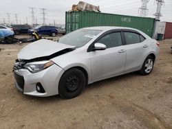 Salvage cars for sale from Copart Elgin, IL: 2015 Toyota Corolla L