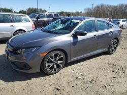 Salvage cars for sale at East Granby, CT auction: 2019 Honda Civic Sport