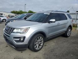 Salvage cars for sale at Sacramento, CA auction: 2016 Ford Explorer Limited