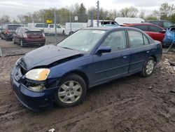 Honda Civic EX salvage cars for sale: 2001 Honda Civic EX