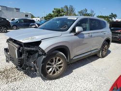 Salvage cars for sale from Copart Opa Locka, FL: 2019 Hyundai Santa FE SE