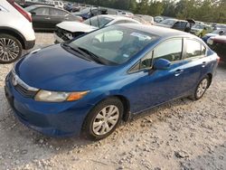 Salvage cars for sale from Copart Houston, TX: 2012 Honda Civic LX