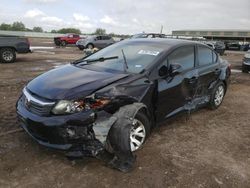 Salvage cars for sale from Copart Houston, TX: 2012 Honda Civic LX