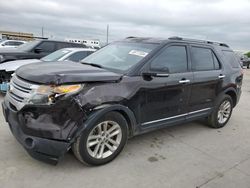 Salvage cars for sale at Grand Prairie, TX auction: 2014 Ford Explorer XLT