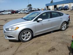 Salvage cars for sale at Woodhaven, MI auction: 2018 Ford Fusion SE