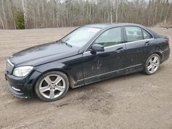 Salvage cars for sale at Bowmanville, ON auction: 2011 Mercedes-Benz C 300 4matic