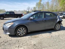 Salvage cars for sale from Copart Waldorf, MD: 2015 Toyota Corolla L
