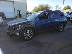 Salvage cars for sale at Woodburn, OR auction: 2019 Subaru Outback 2.5I Limited