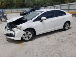 Salvage cars for sale from Copart Fort Pierce, FL: 2014 Honda Civic LX