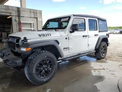 Salvage cars for sale at West Palm Beach, FL auction: 2021 Jeep Wrangler Unlimited Sport
