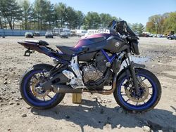 Salvage cars for sale from Copart Windsor, NJ: 2015 Yamaha FZ07 C