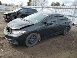 Salvage cars for sale from Copart Bowmanville, ON: 2014 Honda Civic LX