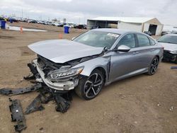 Salvage cars for sale at Brighton, CO auction: 2018 Honda Accord Sport