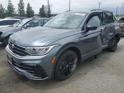 Salvage cars for sale from Copart Rancho Cucamonga, CA: 2022 Volkswagen Tiguan SE R-LINE Black