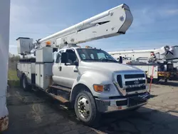 Salvage trucks for sale at Woodhaven, MI auction: 2011 Ford F750 Super Duty