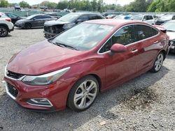 Salvage cars for sale from Copart Riverview, FL: 2017 Chevrolet Cruze Premier