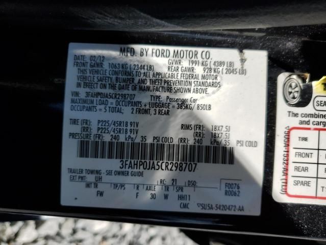 2012 Ford Fusion SEL